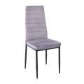 JETTA Chair Grey Velure Fabric (Black paint)