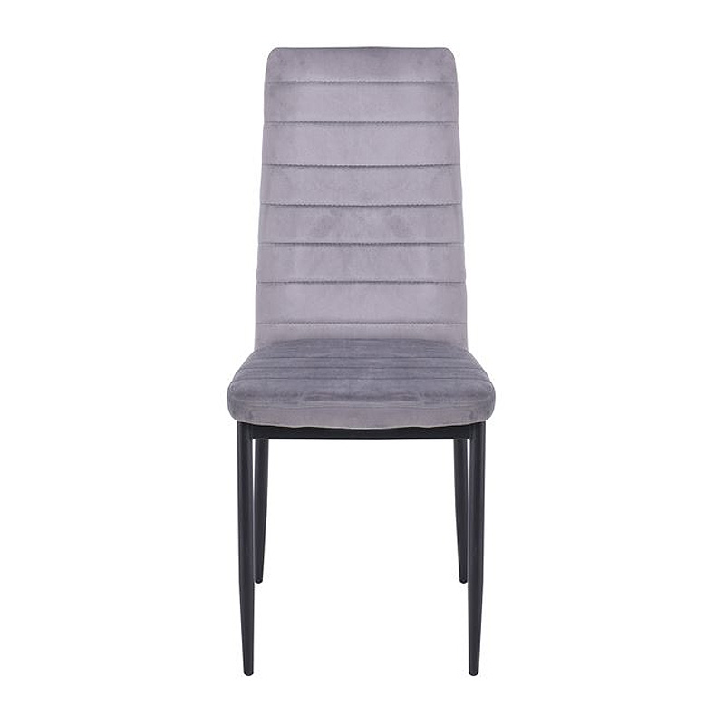 JETTA Chair Grey Velure Fabric (Black paint)