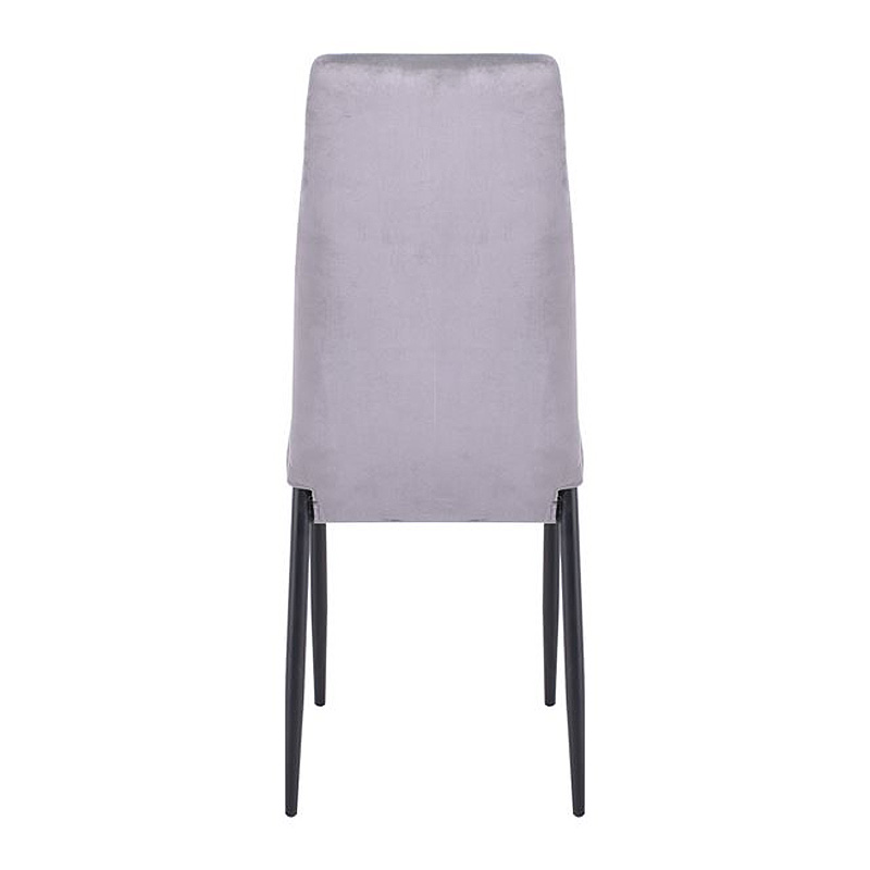 JETTA Chair Grey Velure Fabric (Black paint)
