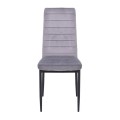 JETTA Chair Full K/D Velure Grey Fabric (Black paint)
