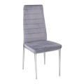 JETTA Chair Full K/D Velure Grey Fabric (Chromed)