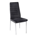 JETTA Chair Full K/D Velure Black Fabric (Chromed)