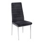 JETTA Chair Full K/D Velure Black Fabric (Chromed)