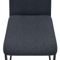 Laura Megapap fabric dining chair  in anthracite color with black metal base 42x58x98cm.