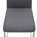 Laura Megapap fabric dining chair  in grey color with chrome metal base 42x58x98cm.
