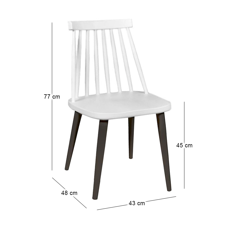 LAVIDA Chair Metal Black/PP White