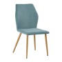 LETO Chair Natural Wood Color Metal/Pale Green Fabric