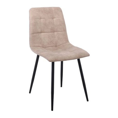 Καρέκλα τραπεζαρίας Lydia ύφασμα suede χρώμα μπεζ 44x55x86εκ.