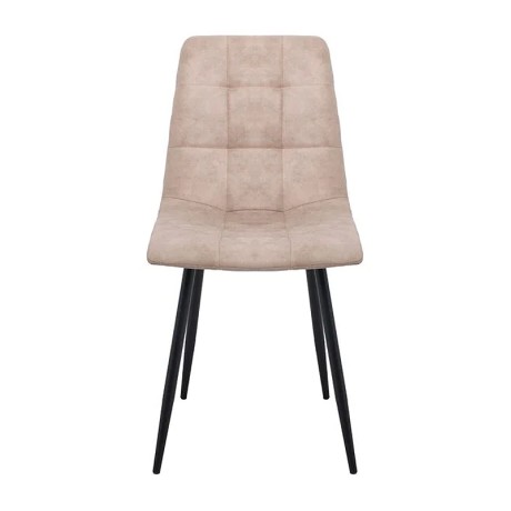 Καρέκλα τραπεζαρίας Lydia ύφασμα suede χρώμα μπεζ 44x55x86εκ.