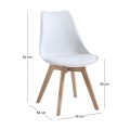 MARTIN Chair PP White (Metal cross) / assembled cushion