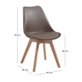 MARTIN Chair PP Sand Beige (Metal cross) / assembled cushion
