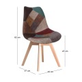 MARTIN Chair Fabric Patchwork Misty Brown