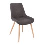MORGAN Chair Natural Metal Paint/Suede Anthracite Fabric