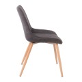 MORGAN Chair Natural Metal Paint/Suede Anthracite Fabric