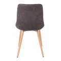 MORGAN Chair Natural Metal Paint/Suede Anthracite Fabric