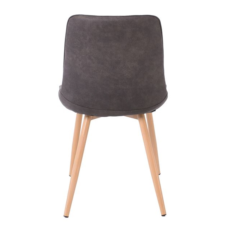 MORGAN Chair Natural Metal Paint/Suede Anthracite Fabric