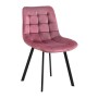 Καρέκλα τραπεζαρίας Myriam K ύφασμα velure χρώμα dirty pink 50x56x83εκ.