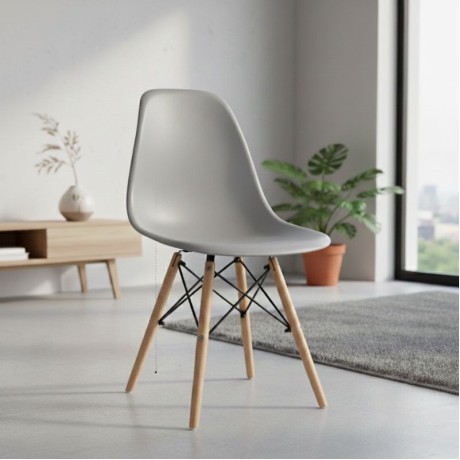 Nova Megapap PP dining chair in grey color 46x51x80cm.
