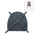 Roberta Megapap fabric dining chair in beige-brown color with black metal legs 46x62x91cm.