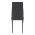 Rosa Megapap fabric dining chair in grey color with black metal leg 41x51x96cm.