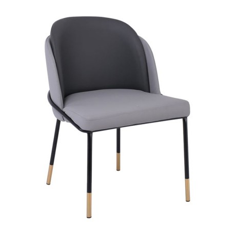 SELECT Chair Metal Black Paint, Pu Light/Dark Grey