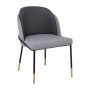 SELECT Chair Metal Black Paint, Pu Light/Dark Grey