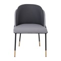 SELECT Chair Metal Black Paint, Pu Light/Dark Grey