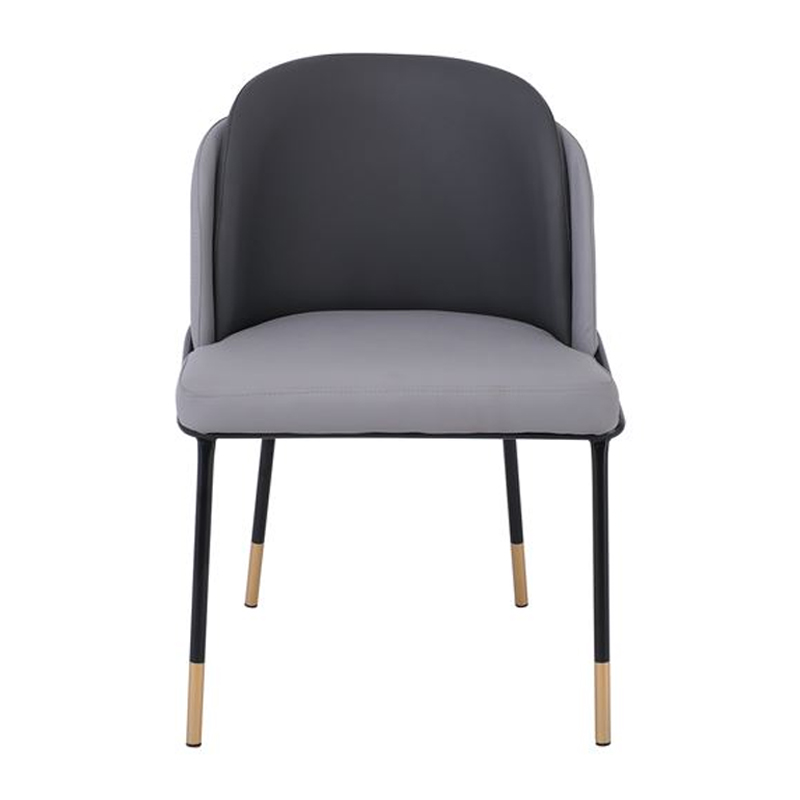SELECT Chair Metal Black Paint, Pu Light/Dark Grey
