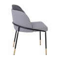 SELECT Chair Metal Black Paint, Pu Light/Dark Grey