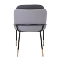 SELECT Chair Metal Black Paint, Pu Light/Dark Grey