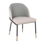 SELECT Chair Metal Black Paint, Pu Beige/Sage Green