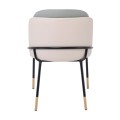 SELECT Chair Metal Black Paint, Pu Beige/Sage Green