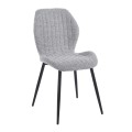 TANGO Chair Metal Black/Fabric Grey