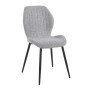 TANGO Chair Metal Black/Fabric Grey