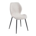 TANGO Chair Metal Black/Fabric Beige