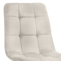 Tito Megapap velvet dining chair in cream color with black metal legs 44x55x88cm.