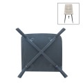 Tito Megapap velvet dining chair in cream color with black metal legs 44x55x88cm.