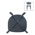 Viking Megapap fabric dining chair in anthracite color with black metal legs 46x53x80cm.