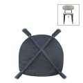 Viking Megapap fabric dining chair in beige color with black metal legs 46x53x80cm.
