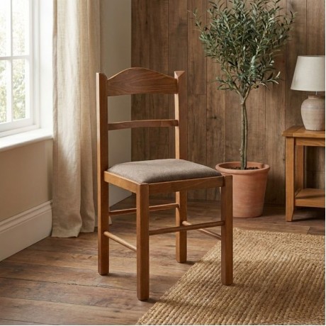 Virginia Megapap dining chair in solid beech wood walnut color 42,5x42,5x88cm.