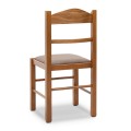 Virginia Megapap dining chair in solid beech wood walnut color 42,5x42,5x88cm.
