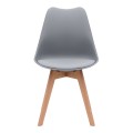 Viva Megapap PP - PU dining chair in grey color 48.5x54x80cm.