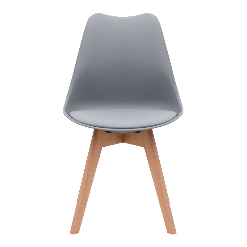 Viva Megapap PP - PU dining chair in grey color 48.5x54x80cm.
