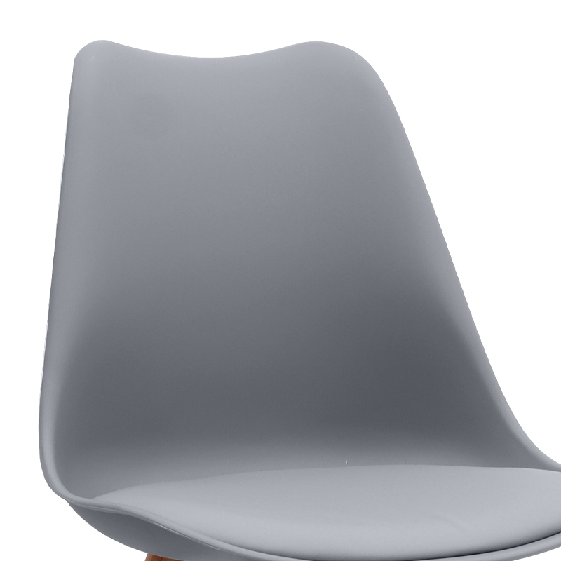 Viva Megapap PP - PU dining chair in grey color 48.5x54x80cm.