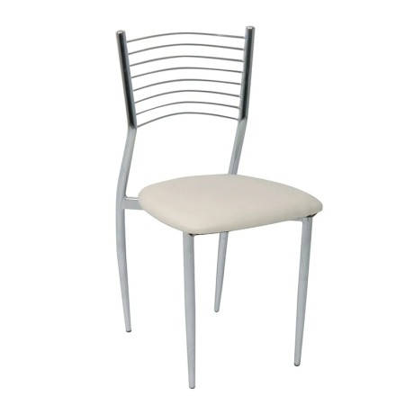 Vivian Pvc chair in cream color 40x44x83cm.