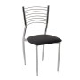 Vivian chair with metallic chair and Pvc coating in black color 40x44x83cm.