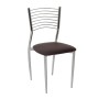 Vivian chair with Pvc coating in dark brown color 40x44x83cm.