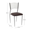 VIVIAN Chair, Pvc Dark Brown