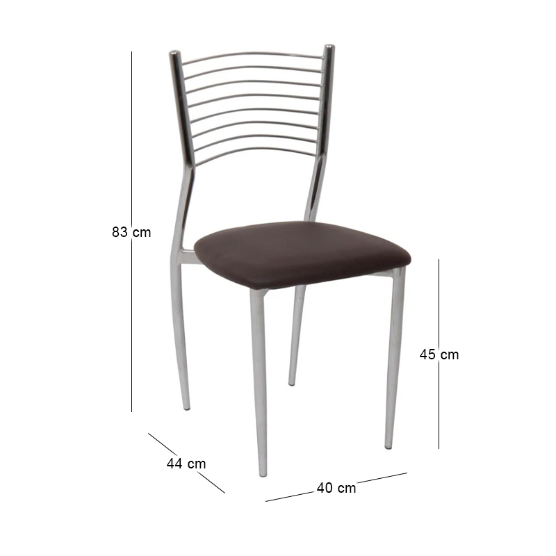 VIVIAN Chair, Pvc Dark Brown
