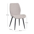 CLARA Chair Black Metal/Sand Fabric